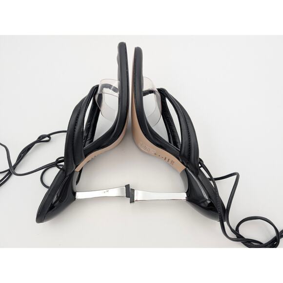 Schutz Meghan Stiletto High Heel Sandals Open Toe Women's Black Size US7B EU38 - Picture 6 of 12